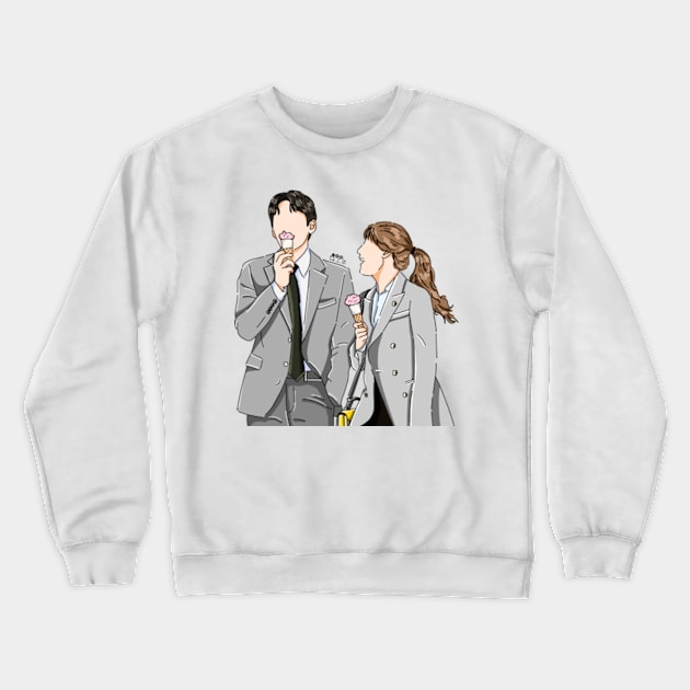 Suspicious Partner Crewneck Sweatshirt by ayshatazin